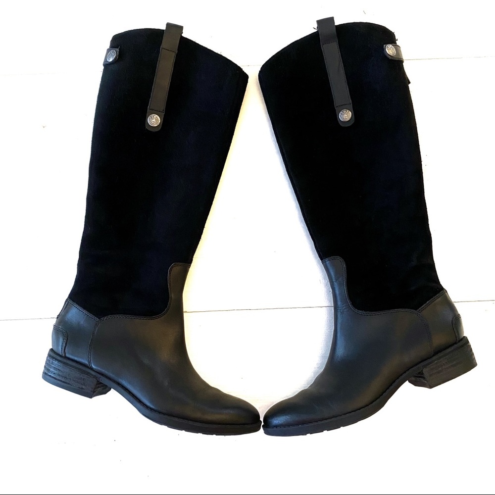 Sam Edelman
Black Pembroke Leather & Suede Riding Boots Size 6